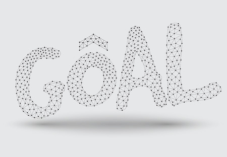 Goal text abstract line and dotのイラスト素材