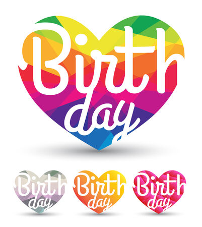 Vector of birthday card backgroundの写真素材