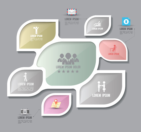 Vector abstract infographics  can be used for workflow layout, diagram, options, web design, business people icons の写真素材