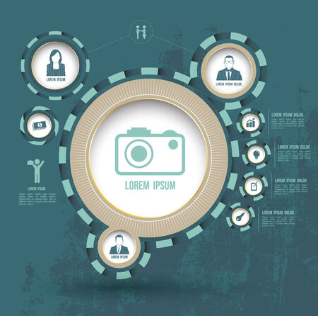 Circle group template の写真素材