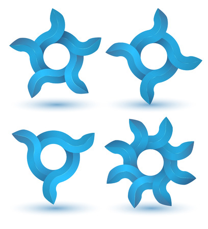 Abstract circle arrows 3D digital illustration Infographic clean style  Vector illustration can be used for workflow layout, diagram, number options, web design, presentation のイラスト素材