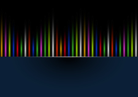 Abstract rainbow colours on a black background. Vector illustration.のイラスト素材