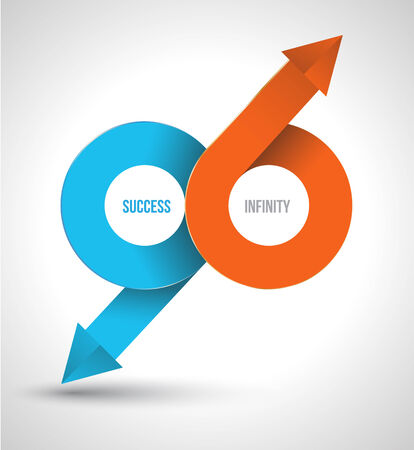 Arrow success infinity logo.のイラスト素材