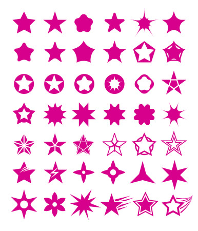 Star shape set. Vector illustration.のイラスト素材