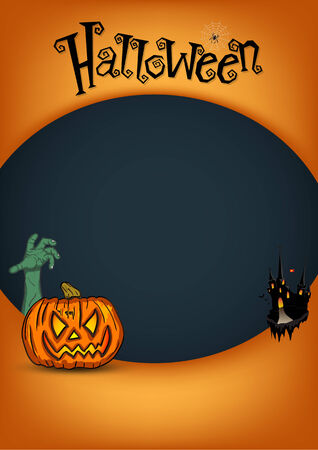 Halloween template poster.のイラスト素材