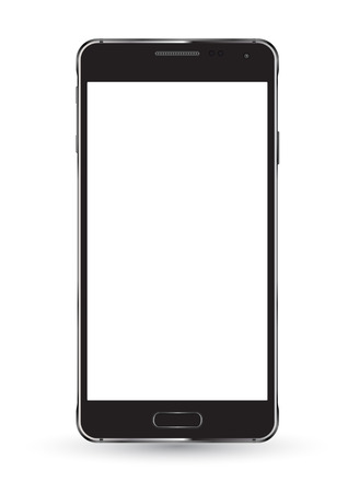 New smartphone mockup on white background. Vector illustration.のイラスト素材