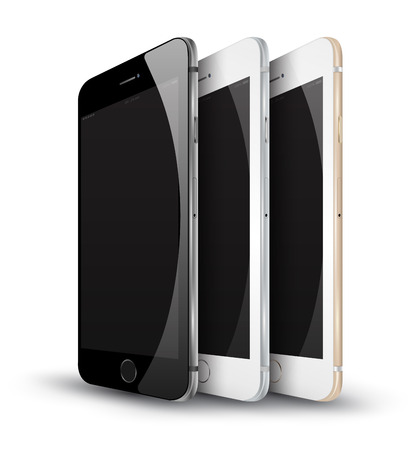 Realistic smartphone . Vector Illustration.のイラスト素材