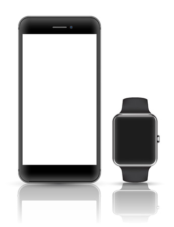 Smartphone vector 3D mockup realistic style.のイラスト素材