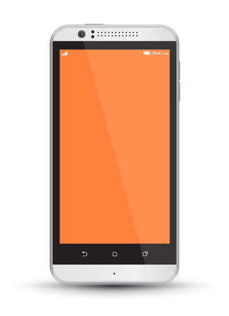 Object phone  mockup. Vector Illustration. Smartphone perspective realistic. Can use for printing and web object. Game and application mockups.のイラスト素材