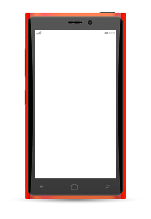 Object phone  mockup. Vector Illustration. Smartphone perspective realistic. Can use for printing and web object. Game and application mockups.のイラスト素材