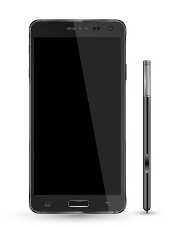smartphone realistic vector mockup. Can use for printing and web object. Game and application mockups.のイラスト素材