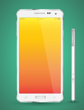 smartphone realistic vector mockup. Can use for printing and web object. Game and application mockups.のイラスト素材