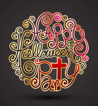Happy halloween party. Vector illustration.のイラスト素材
