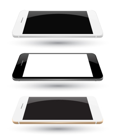 smartphone realistic vector mockup. Can use for printing and web object. Game and application mockups.のイラスト素材