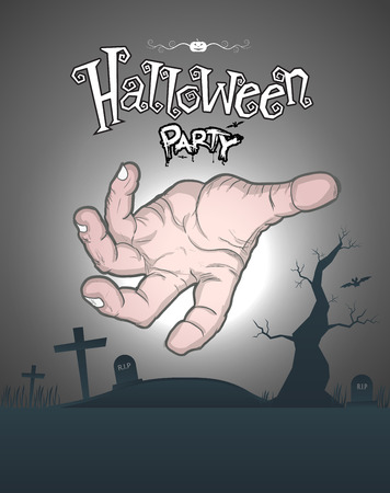 Halloween Party Poster. Vector illustration. for printing and web element.のイラスト素材