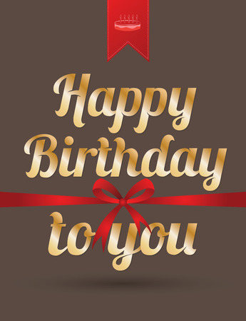 Happy birthday card. Vector illustration. Can use for printing and web.のイラスト素材