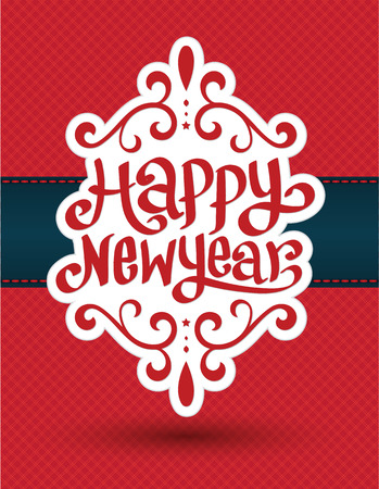 Happy new year card. Vector illustration. Can use for printing and web.のイラスト素材