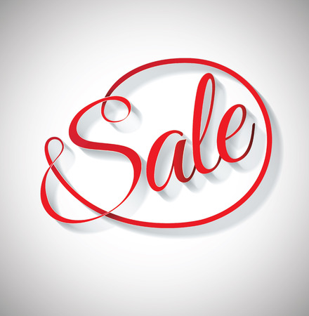 Sale red text design. Vector illustration. Can use for promotion on printing and website. can use for printing and web element.のイラスト素材