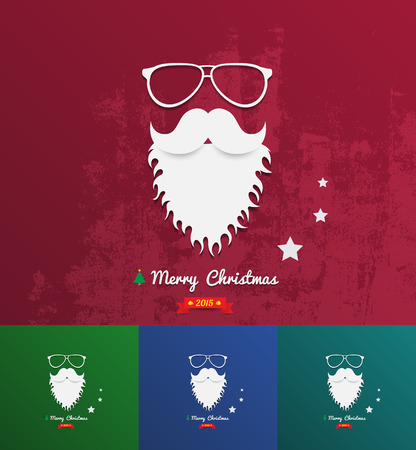 Christmas background texture with santa faceのイラスト素材