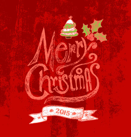 Happy new year  greeting card lettering. Vector illustration.のイラスト素材
