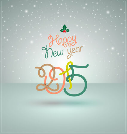 Happy new year  greeting card lettering. Vector illustration.のイラスト素材