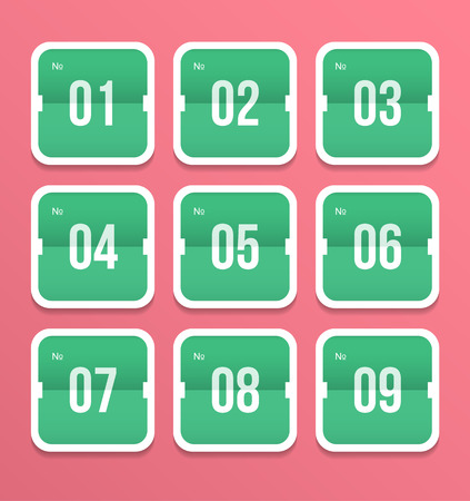Numbers set. Vector Illustration.のイラスト素材