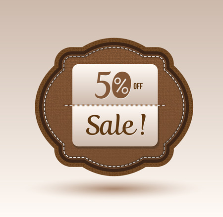 Embroidery banner sale. Illustration. Can use for promotion advertising element printing and web.のイラスト素材