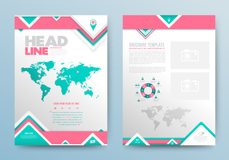 Vector template layout for brochure, magazine, flyer, booklet, cover or report in A4 sizeのイラスト素材