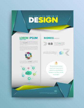Business background. Vector template. Poster. Cover report template.のイラスト素材