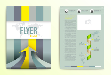 Flyer brochure cover design vector template. Vector illustration.のイラスト素材