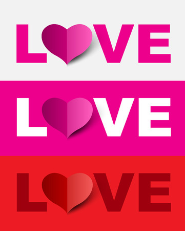 Love design set. Vector illustration. Can use for wedding and valentines.のイラスト素材