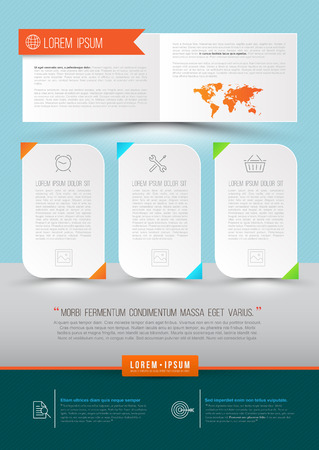 Modern Vector abstract brochure, report, document or flyer design, magazine cover, poster template. Vector illustration.のイラスト素材