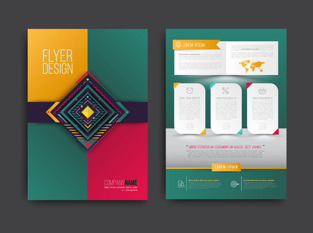 Vector brochure, flyer, magazine cover and poster template. Vector illustration.のイラスト素材