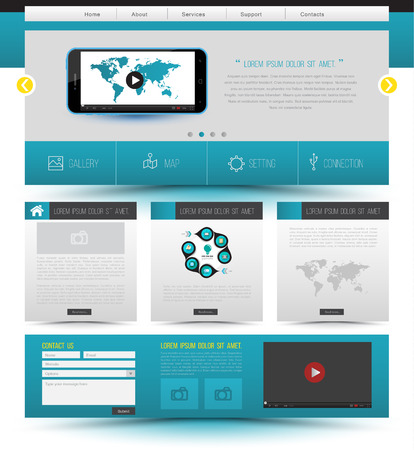 Website template design. Smartphone concept technology. Vector illustration.のイラスト素材