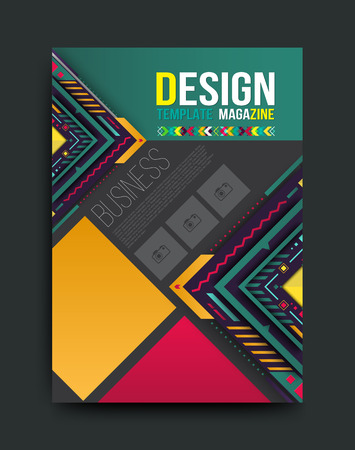 Vector brochure, flyer, magazine cover and poster template. Vector illustration.のイラスト素材