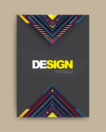 Vector brochure, flyer, magazine cover and poster template. Vector illustration.のイラスト素材