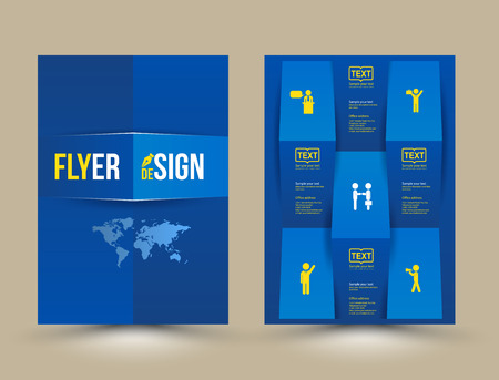 Vector brochure design template, flyer layout, magazine cover & poster template. Vector illustration. Can use for printing and web.のイラスト素材