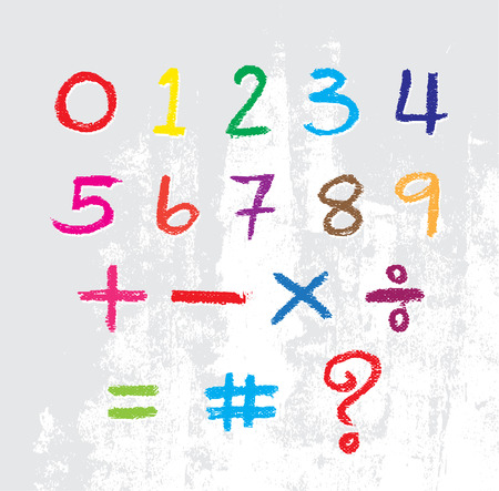 Kids alphabet drawn by a crayonのイラスト素材