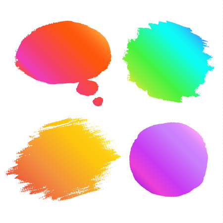 Banner paint gradient set. Vector illustration. Can use for background banner promotion.のイラスト素材