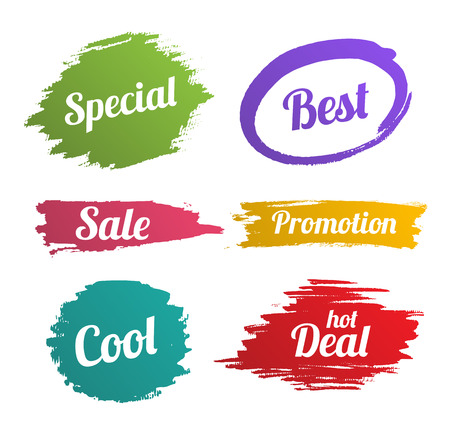 Banner splash set for promotionのイラスト素材