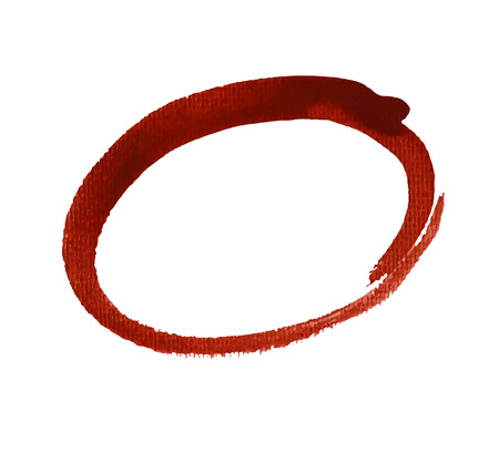 Red oval, highlight circle. Vector illustration.のイラスト素材