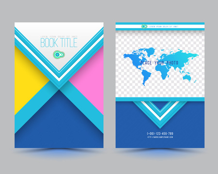Vector brochure design template, flyer layout, magazine cover & poster template. Vector illustration. Can use for printing.のイラスト素材
