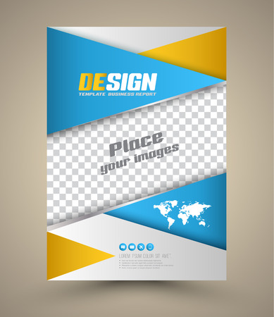Modern Vector abstract brochure. Vector illustration. Book cover. flyer design template. Can use for printing.のイラスト素材