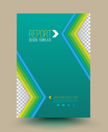 Modern Vector abstract brochure. Vector illustration. Book cover. flyer design template.のイラスト素材