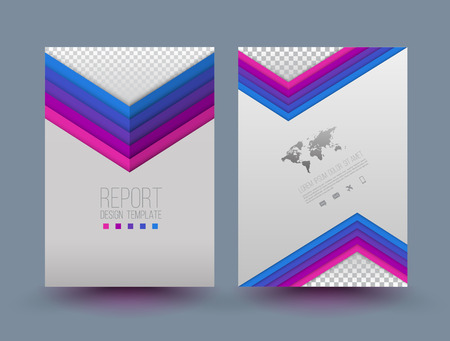 Vector brochure design template, flyer layout, magazine cover & poster template. Vector illustration. Can use for printing.のイラスト素材