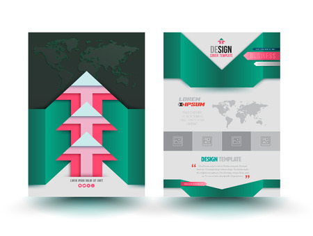 Vector brochure template modern design arrows. Business graphics brochures. Used for cover layout, infographics, brochures, flyers and prints.のイラスト素材