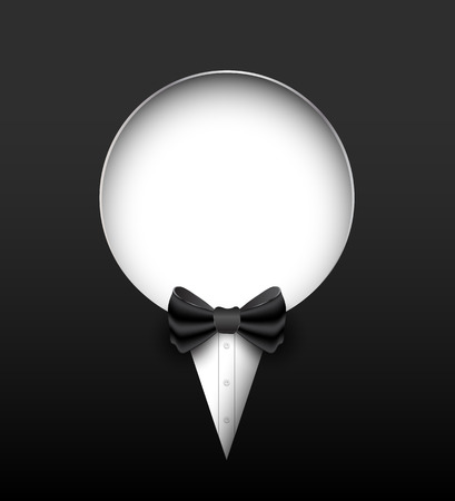 Tuxedo vector circle banner. Vector illustration. Can use for promotion banner.のイラスト素材