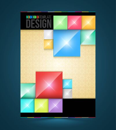 Brochure cover design rectangles Templates. Abstract Flyer Modern Backgrounds. for publishing, print and presentation.のイラスト素材