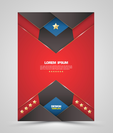 Vector red brochure cover template design. Use for book, brochure, flyer, poster, booklet, leaflet, cd cover design, postcard, business card, annual report. vector. abstract backgroundのイラスト素材