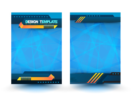 Abstract design vector template layout for magazine brochure flyer booklet cover annual report in A4 sizeのイラスト素材